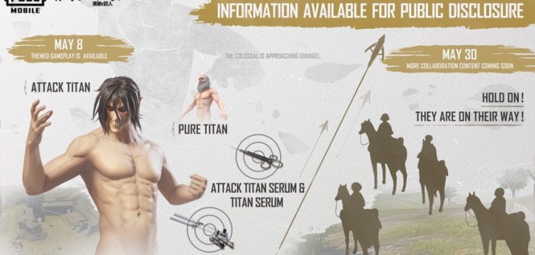 PUBG Mobile x Attack on Titan Update Drops on May 8